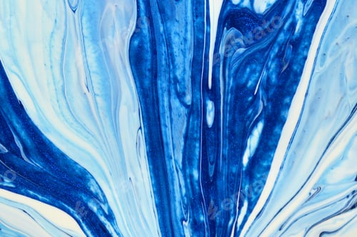 Preview: Marble Ink Colorful. Blue Marble Pattern Texture Abstract Background. Can Be Used For Background Or