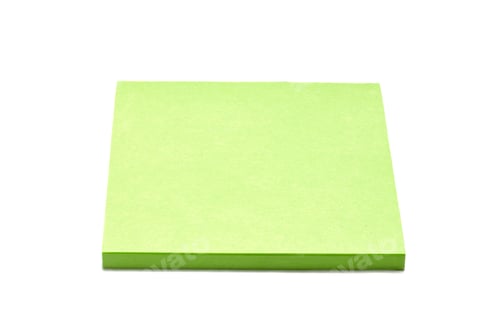Preview: Close Up Image Of Green Adhesive Paper Against White Background