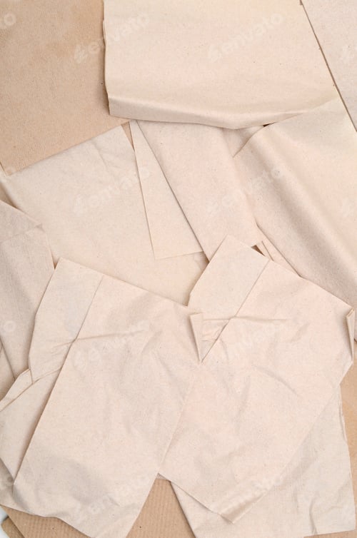 Preview: The Variety Of Recycled Paper Napkins Top Down Background