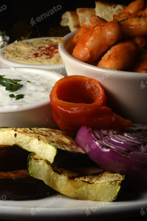 Preview: Vegetarian Mixed Appetizer Table Ready