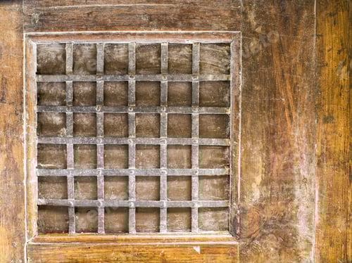 Preview: Grating Window On A Vintage Wall