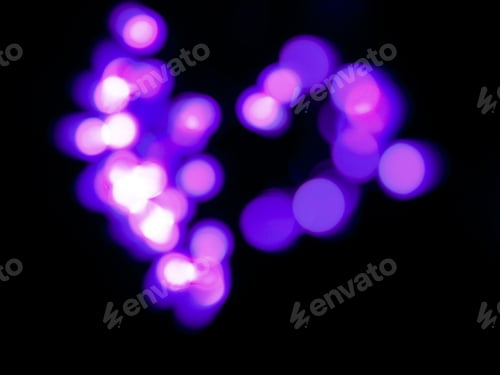 Preview: Purple Diffused Festive Holiday Background Of Christmas Lights