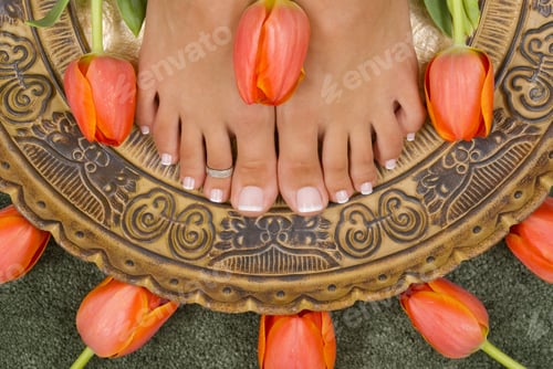 Preview: Spa Treatment With Beautiful Elegant Tulips