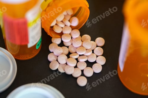 Preview: Prescription Pills From A Prescription Container.