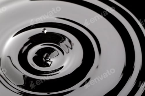 Preview: Black Abstract Water Surface And Drip Texture
