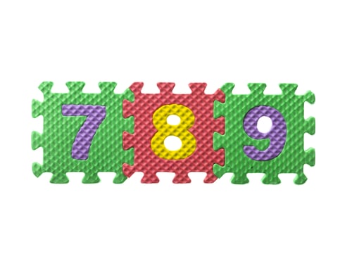 Preview: Foam Tiles Spelling The Number 7 8 9