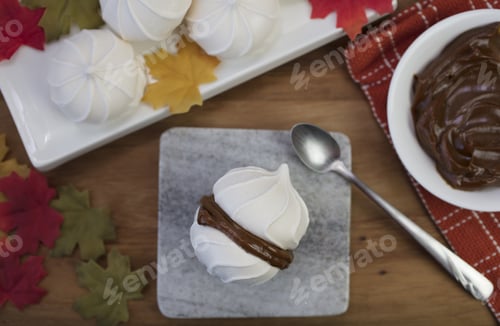 Preview: Dulce De Leche Dessert Made With Meringues In A Sandwich Form