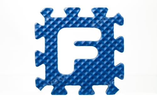 Preview: F Letter Set Isolated On White Background