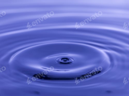 Preview: Water Drop Falling Into Blue Water Abstract Background