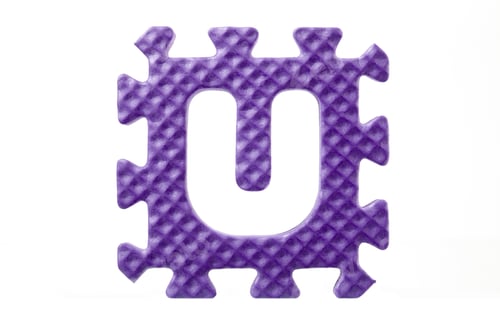 Preview: U Letter Set Isolated On White Background