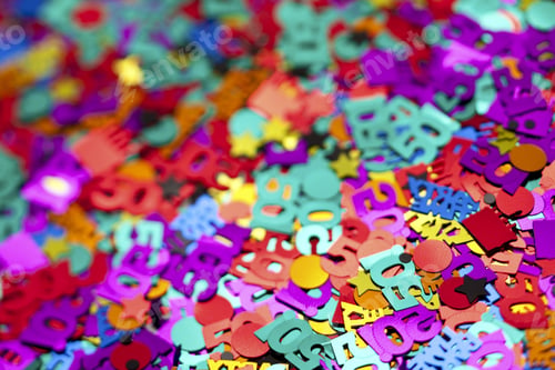 Preview: Selective Focus Confetti Background