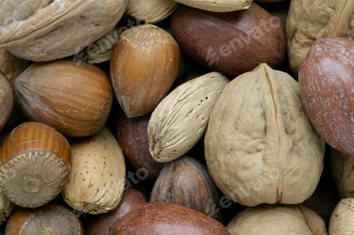 Preview: Close Up Image Of Pile Of Assorted Nuts