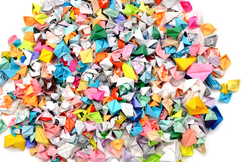 Preview: Origami Paper Boats Background