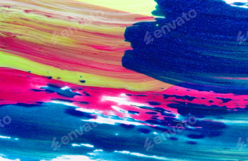 Preview: Abstract Textured Acrylic And Watercolor Hand Painted Background. Multicolor, Brushstroke