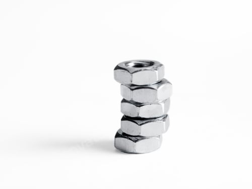 Preview: Small Industrial Nuts On White Background