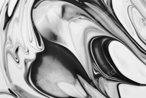 Preview: Hand Drawn Black And White Watercolor Marble
