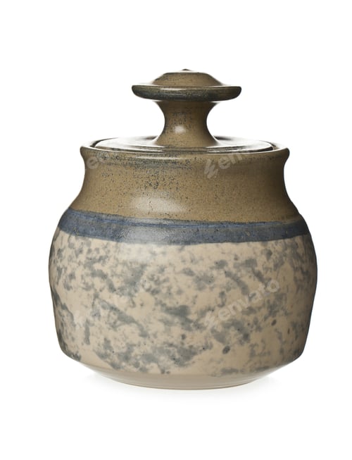 Preview: Vintage Ceramic Pot Isolated In A White Background