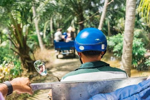 Preview: Traditional Vietnamese Motorbike Used For Transportation On The Small Roads Along The Canals Of The