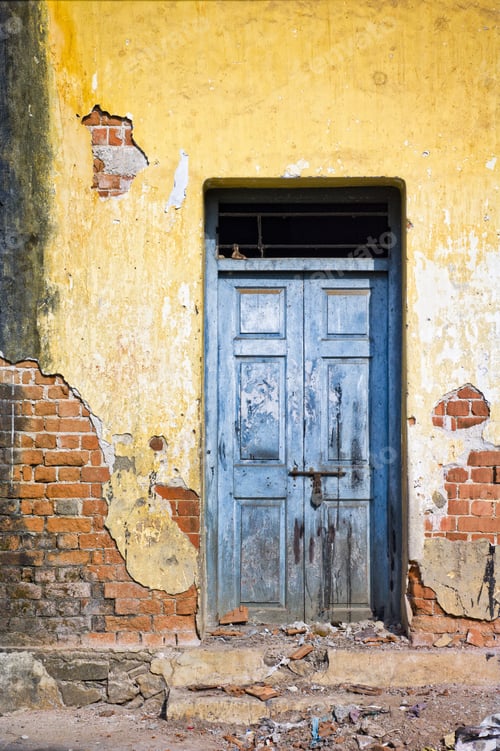 Preview: The Sun Shines On A Blue Door In Ooty, India