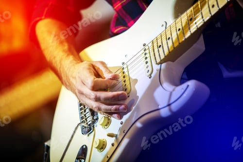 Preview: Artist Playing Electric Guitar On The Stage
