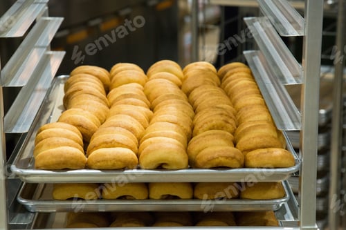 Preview: Trays Of Fresh Potato Doughnuts.