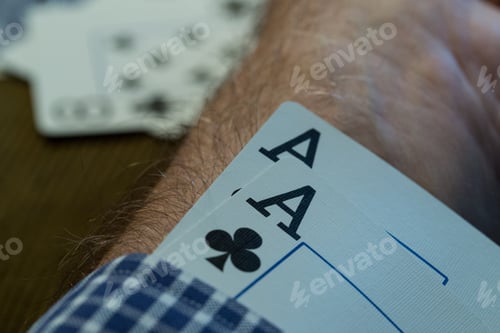 Preview: Ace Cards Up The Sleeve Of A Poker Player.
