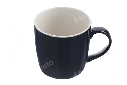 Preview: Close-Up Of A Empty Coffee Mug Displayed On White.