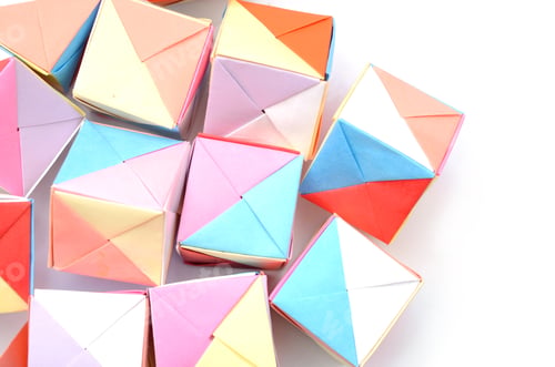 Preview: Origami Paper Cubes In Vietnamese Food Box