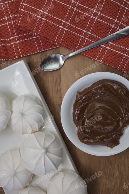 Preview: Dulce De Leche Dessert Made With Meringues In A Sandwich Form