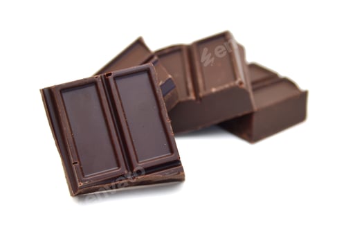 Preview: Chocolate Pieces On White