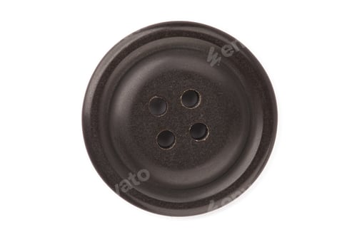 Preview: Close-Up Image Of A Brown Plastic Button Isolated Over The White Background
