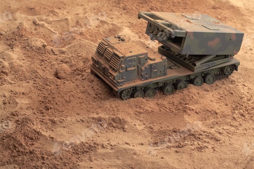 Preview: Vintage Military Army Toy Truck Rocket Launcher