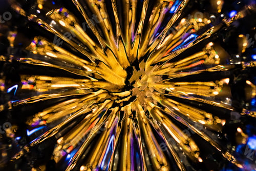 Preview: Kaleidoscope Pattern Against A Dark Background With Lights.