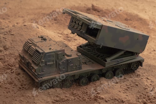 Preview: Vintage Military Army Toy Truck Rocket Launcher