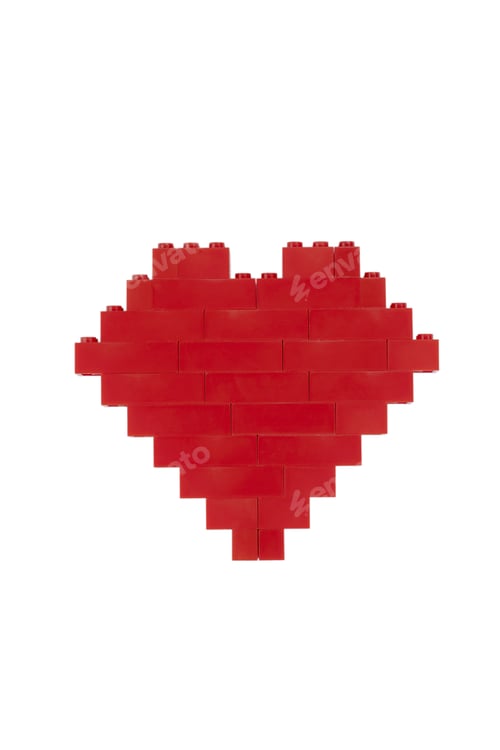 Preview: Heart Made Out Of Red Plastic Blocks