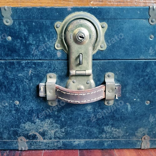 Preview: Aged Rustic Antique Chest Lock Texture Background