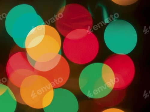 Preview: Abstract Diffused Festive Holiday Background Of Christmas Lights