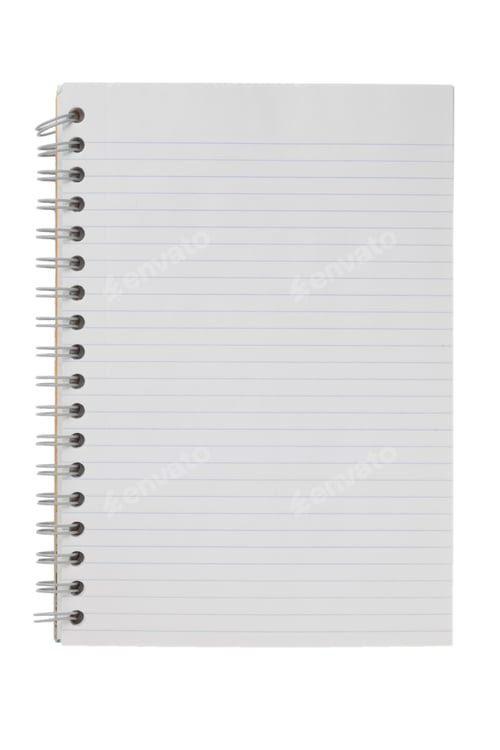 Preview: Isolated Image Of A Spiral Notebook Against A White Background