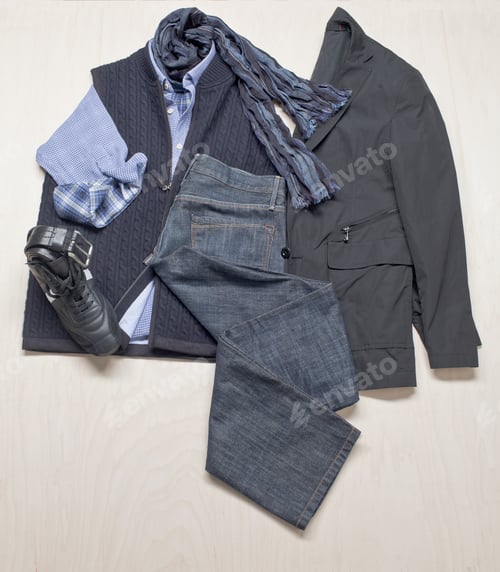 Preview: Overhead Shot Of Assorted Men'S Attire