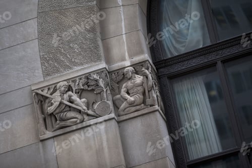 Preview: Architectural Detail Of An Old Office Building In Toronto Canada