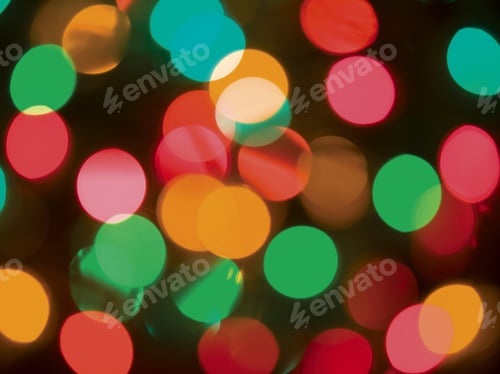 Preview: Festive Holiday Background Of Christmas Lights