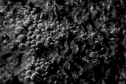 Preview: Close Up Water Droplet Affect The Surface, Forming Rings On The Surface And Making A Perfect