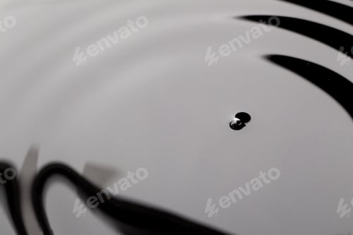 Preview: Black Abstract Water Surface And Drip Texture