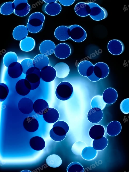 Preview: Abstract Diffused Festive Holiday Background Of Christmas Lights On Dark Background