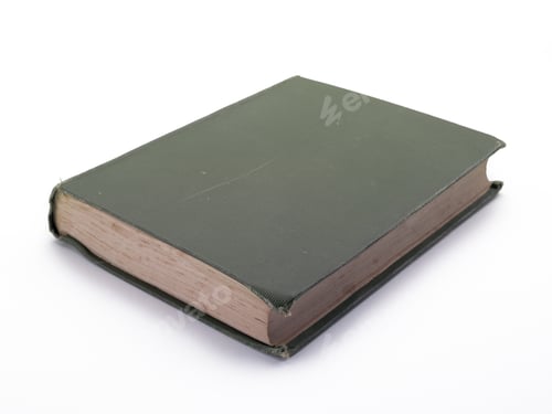 Preview: A Green Vintage Book On A White Background