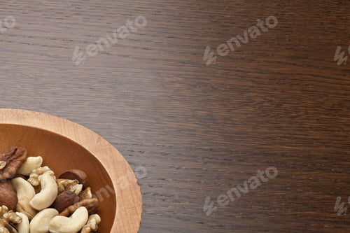 Preview: Mixed Nuts In A Wooden Bowl