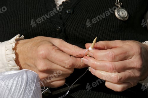 Preview: Older Woman'S Hands While Sewing