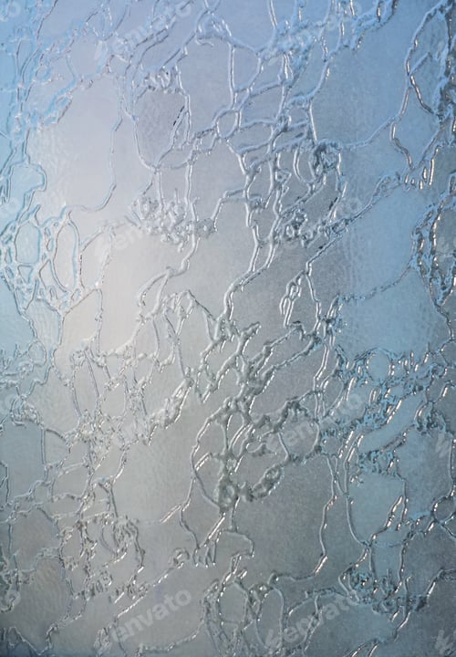 Abstract Ice Texture Background with Soft Blue Light