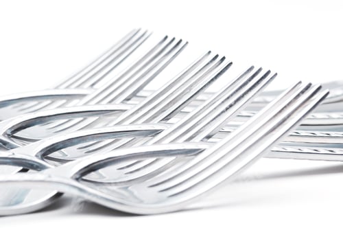 Preview: Nine Forks On White With Shallow Depth Of Field