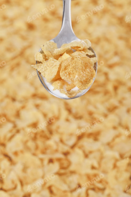 Preview: Corn Flakes On A Macro Image